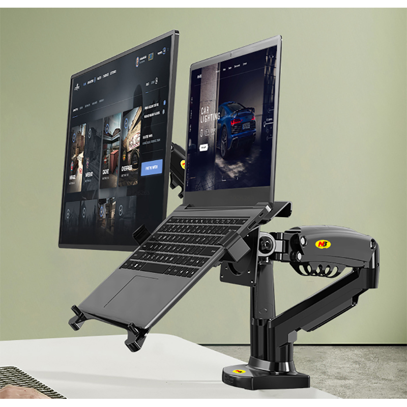 Desk Setup Monitor Arm - Desktop nb f160 + braço duplo