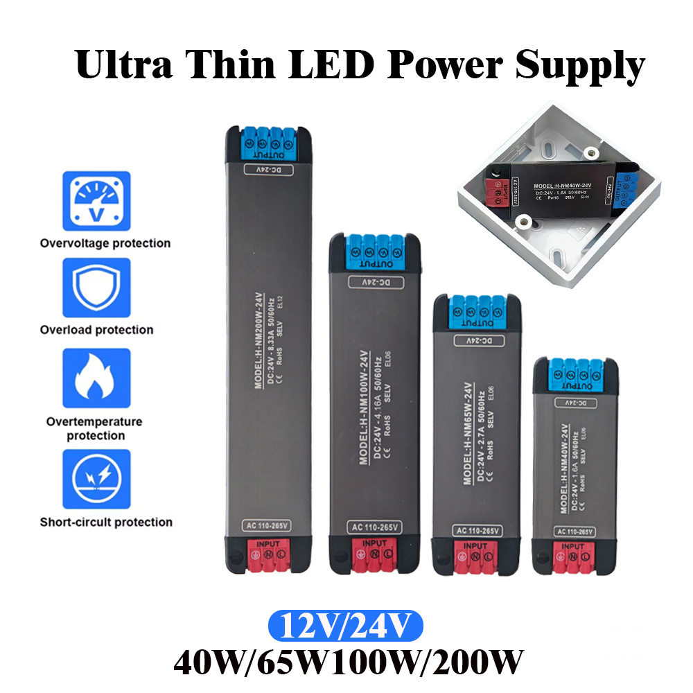 Power Strip Flat - Fonte de Alimentação LED Ultra Fina