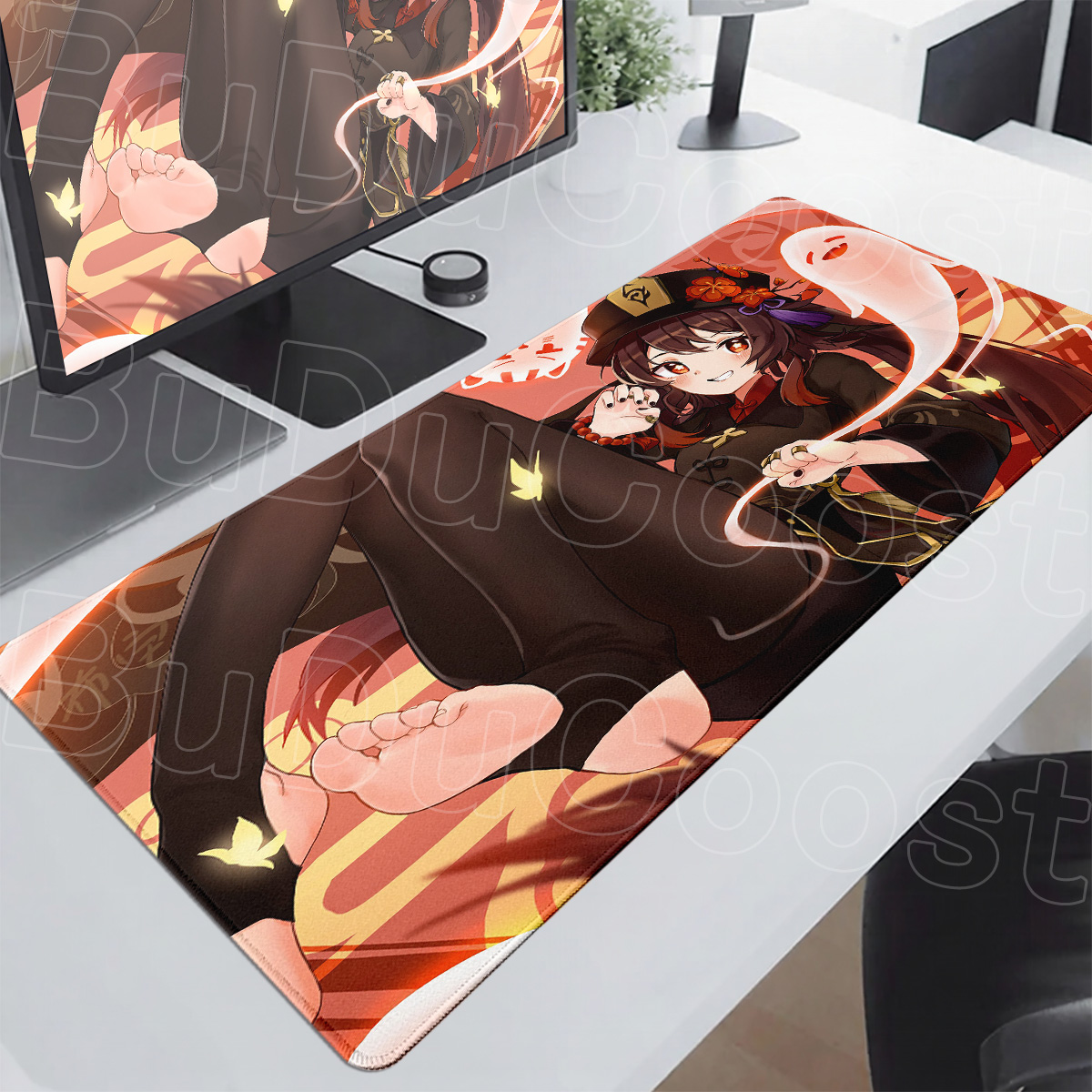 Desk Setup Anime - Mouse Pad Genshin Impact Hu Tao