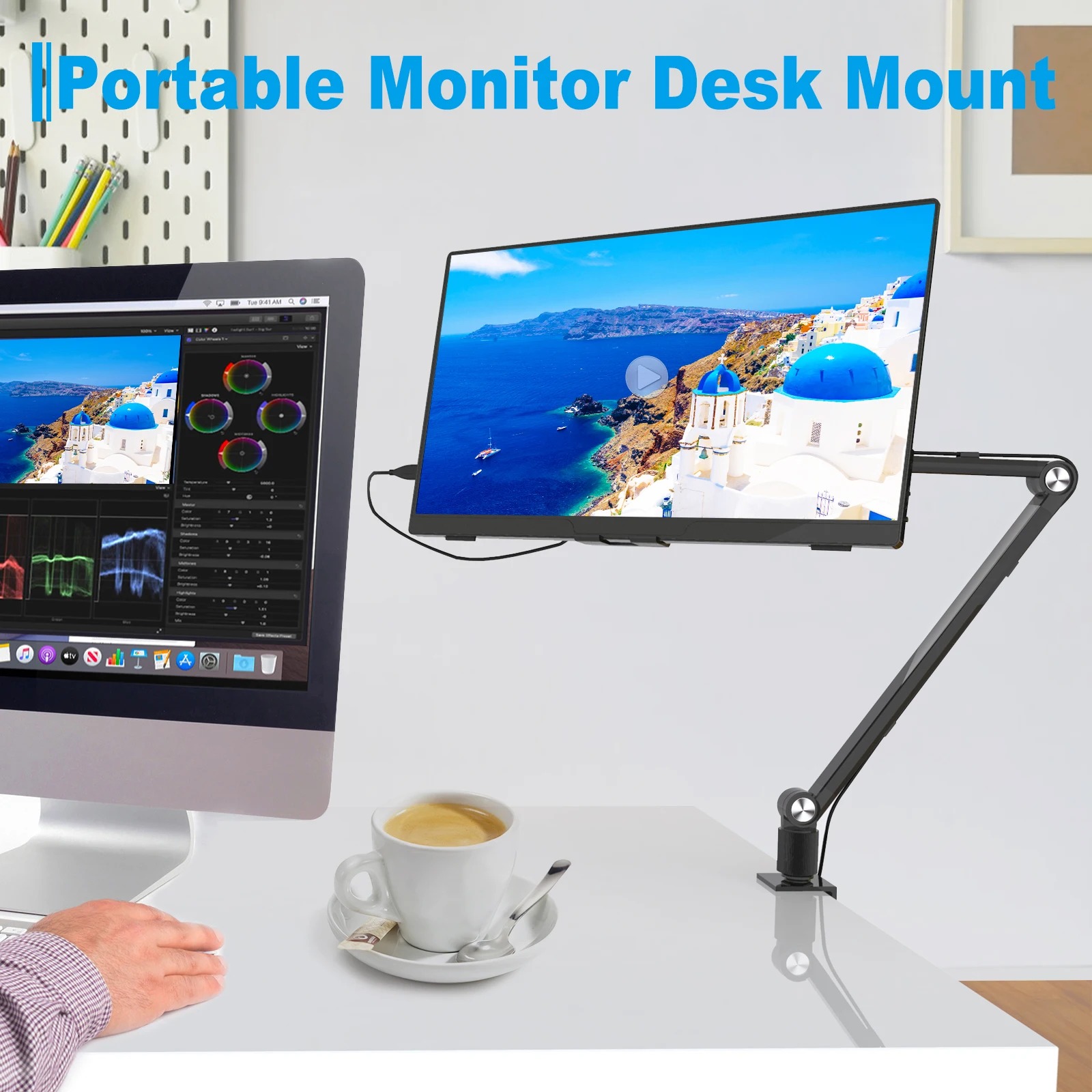 Desk Setup Monitor Arm - Suporte portátil para tablet 2025 para