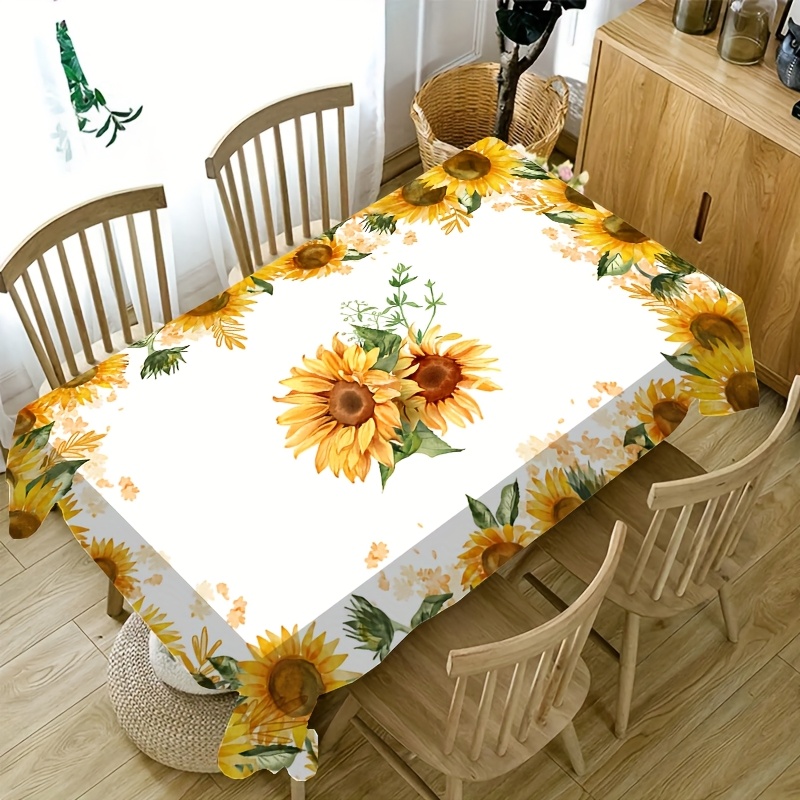 Yellow Desk Setup - Toalha de mesa retangular com estampa