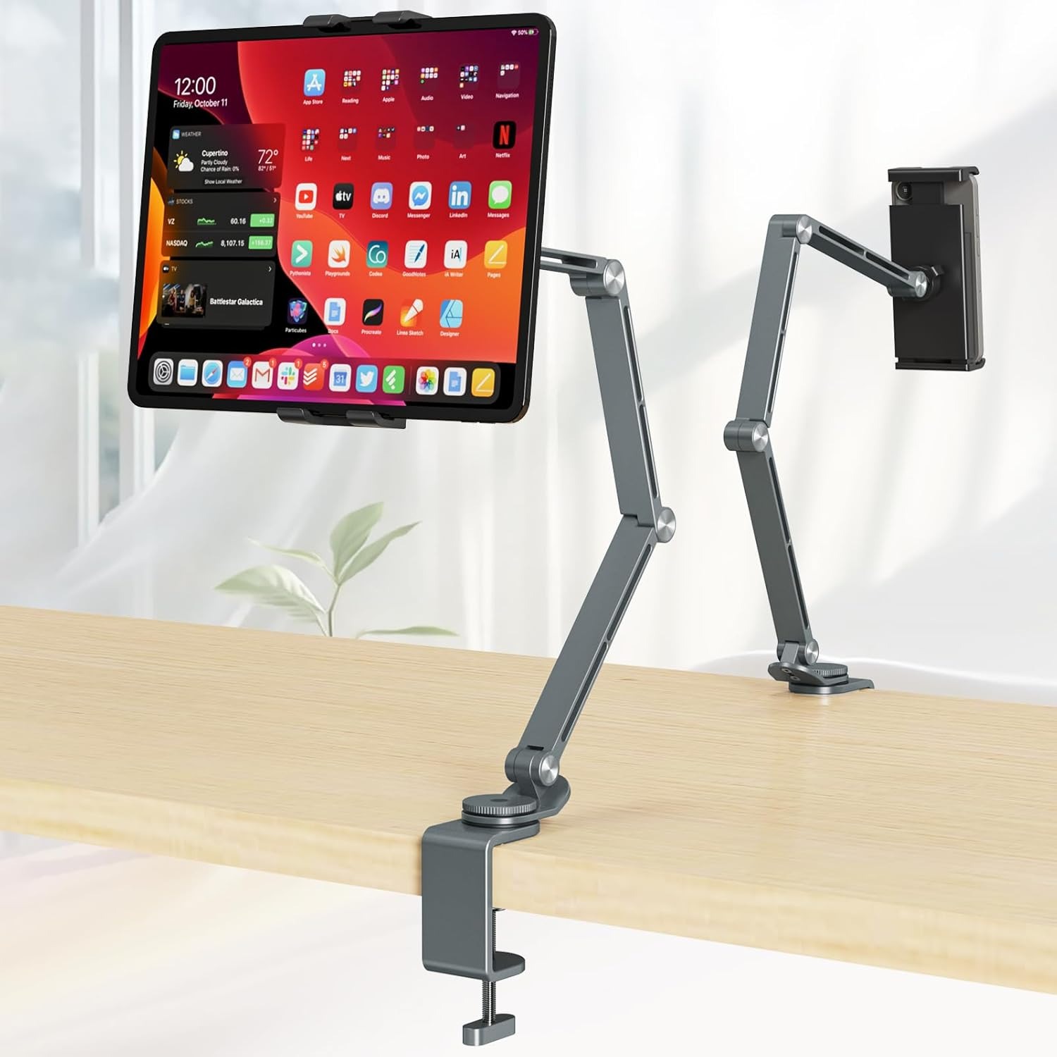 Desk Setup Monitor Arm - Suporte para ipad para mesa, liga