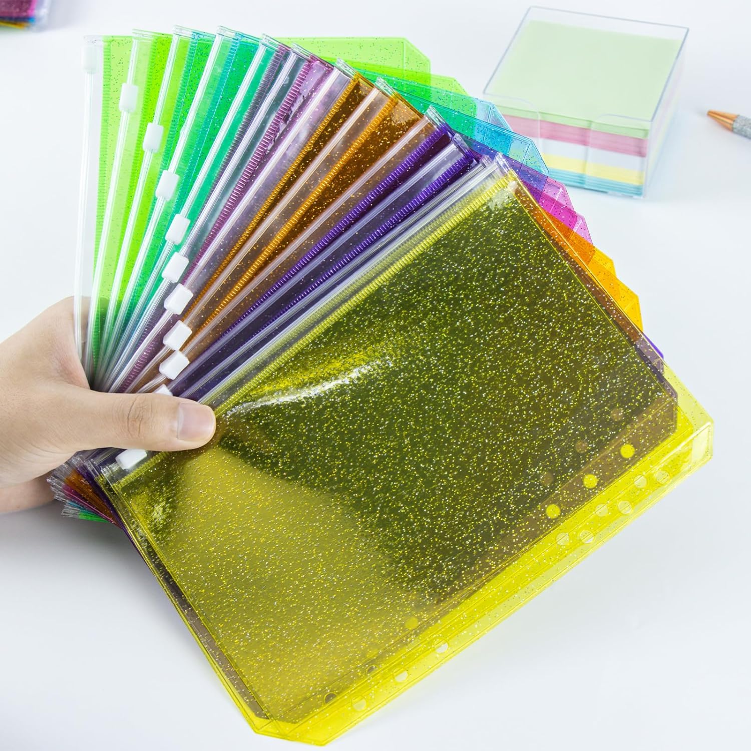 Ring Binder Box - Novos Protetores de Folhas Plásticas com