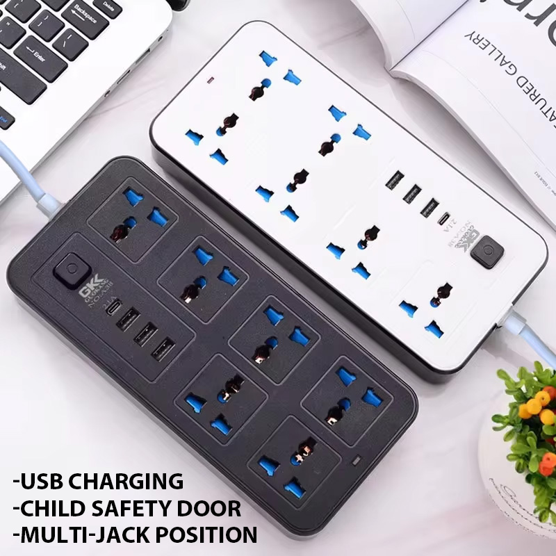 Power Strip Flat - Energia multi torneira universal tomada ue