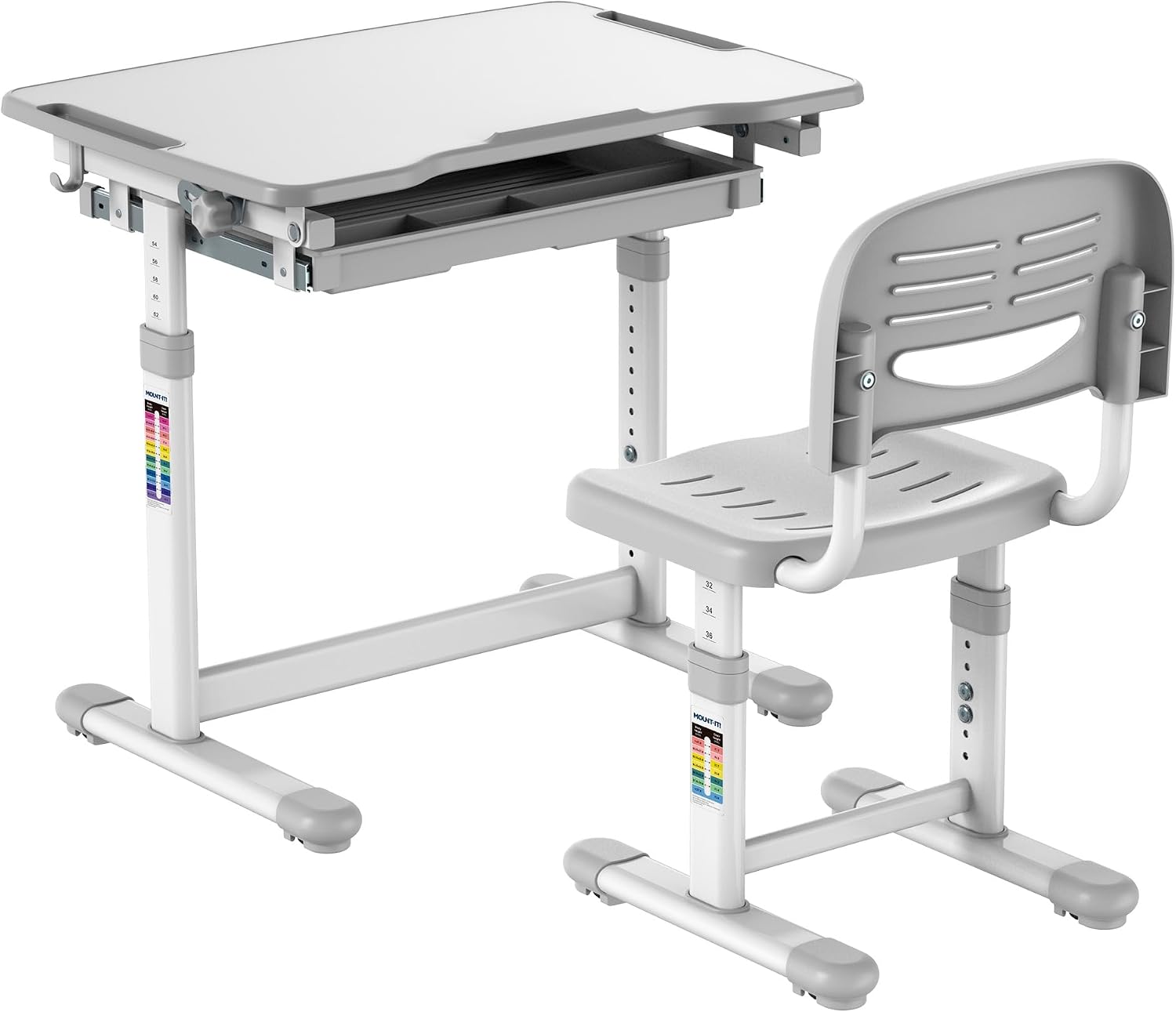 Desk Setup Height - Conjunto de mesa e cadeira infantil