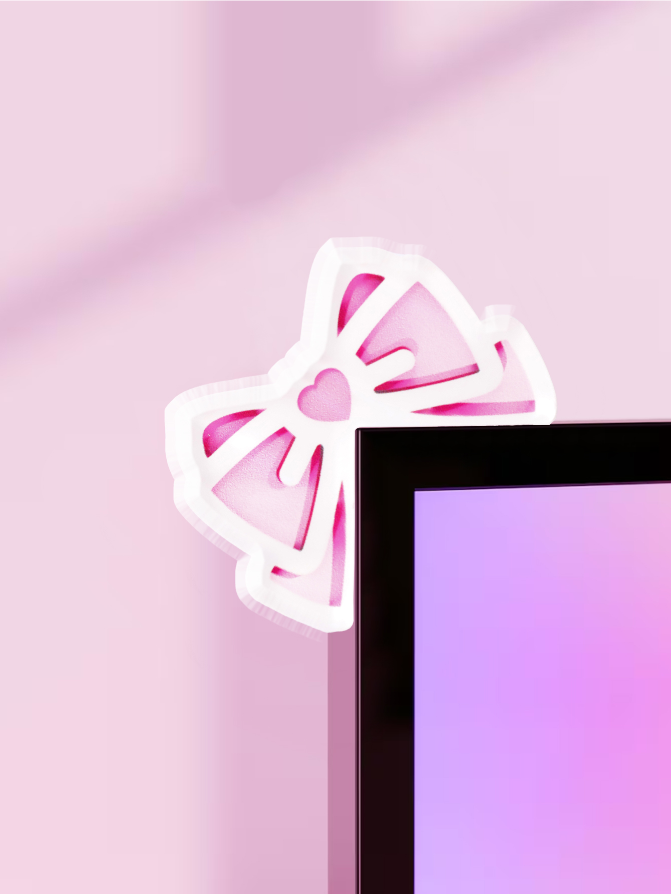 Desk Setup Gaming - Kawaii arco monitor decoração rosa acrílico