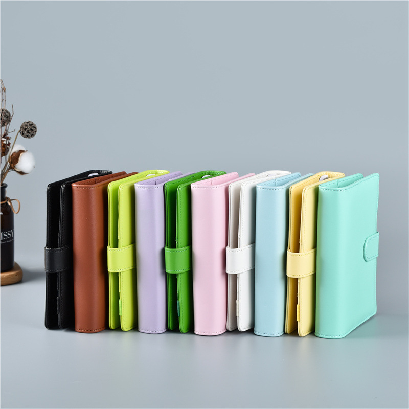 Ring Binder Box - A6/A5 Macaroon Cor PU Couro DIY