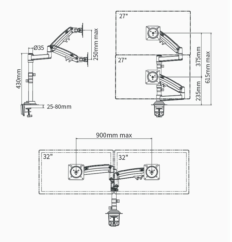 Suporte de Mesa para Monitor L - Desk Setup Monitor Arm avaliação e preço