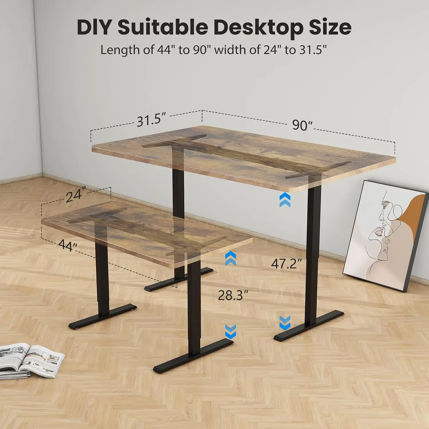 Estrutura de Mesa de Escritóri - Desk Setup Height avaliação e preço
