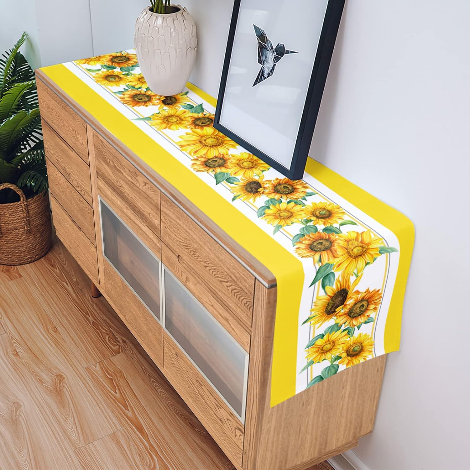 Camino de mesa de linho de gir - Yellow Desk Setup avaliação e preço
