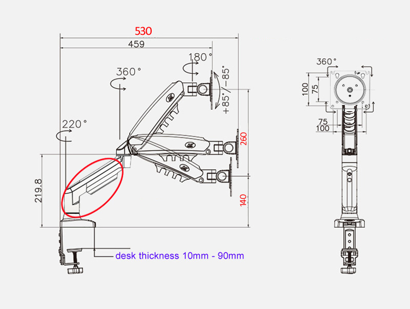 NOVO Suporte de Mesa NB F80 pa - Desk Setup Monitor Arm avaliação e preço