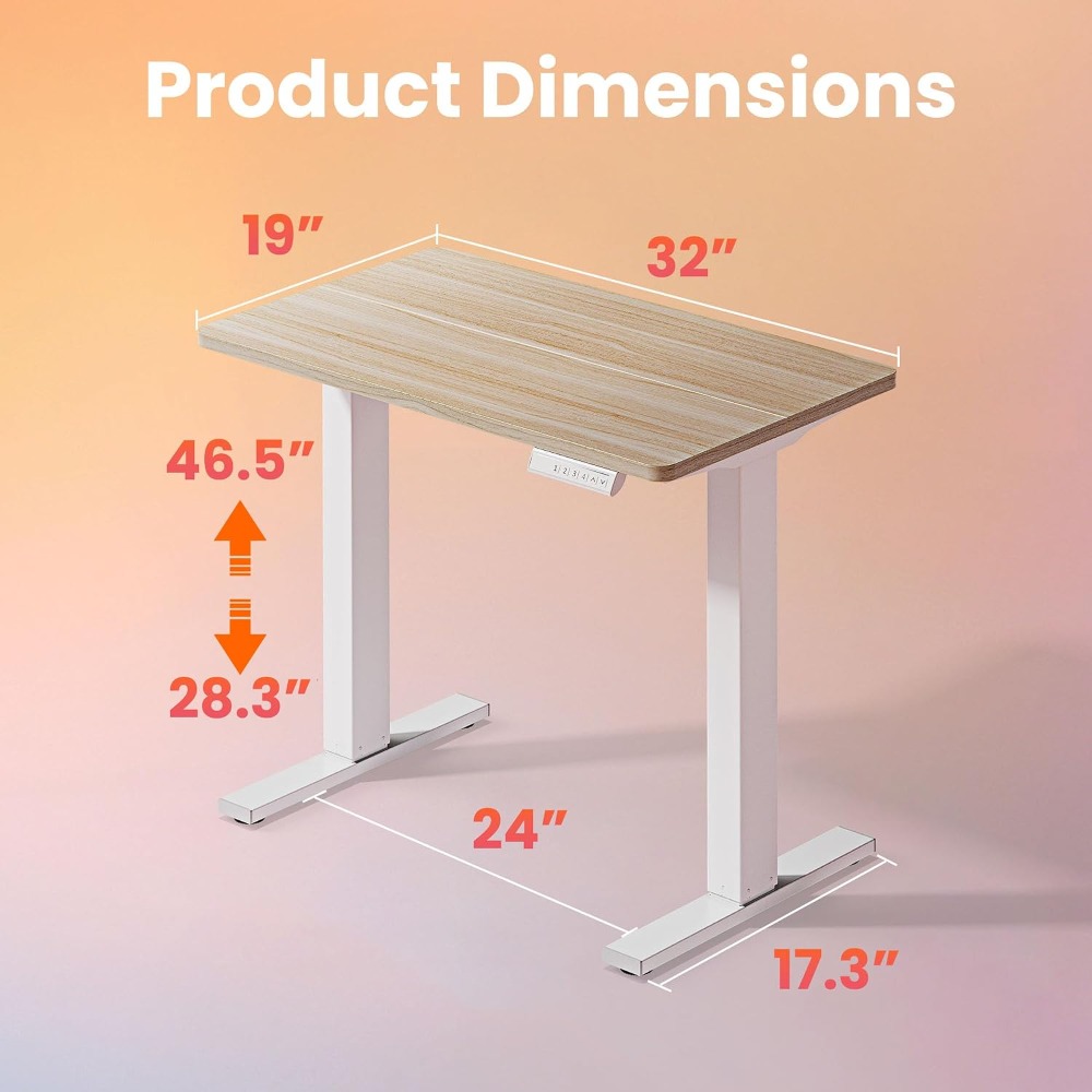 Mesa Elétrica Pequena Ajustáve - Desk Setup Height avaliação e preço
