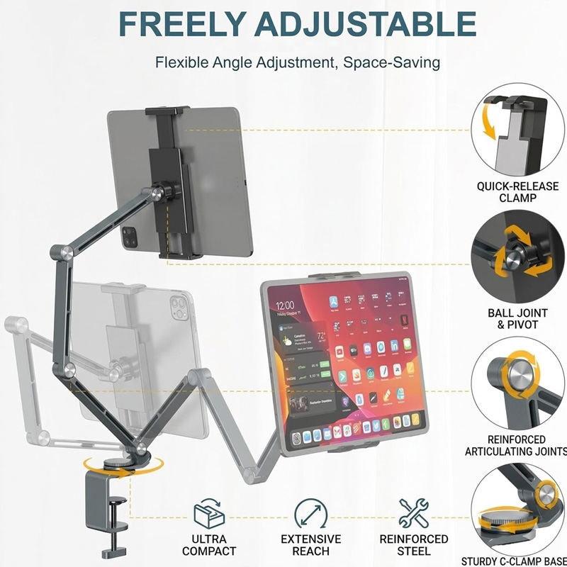 Suporte para ipad para mesa, l - Desk Setup Monitor Arm avaliação e preço
