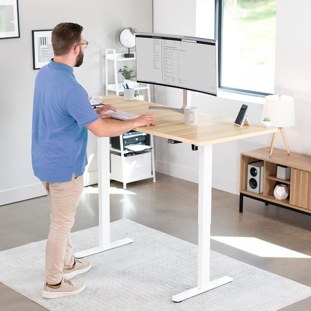 Mesa elétrica de 71 x 30 poleg - Desk Setup Height avaliação e preço