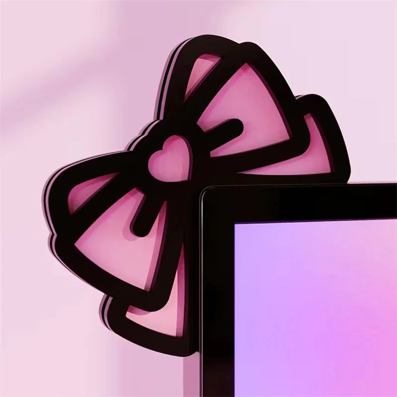 Kawaii rosa acrílico arco moni - Desk Setup Gaming avaliação e preço