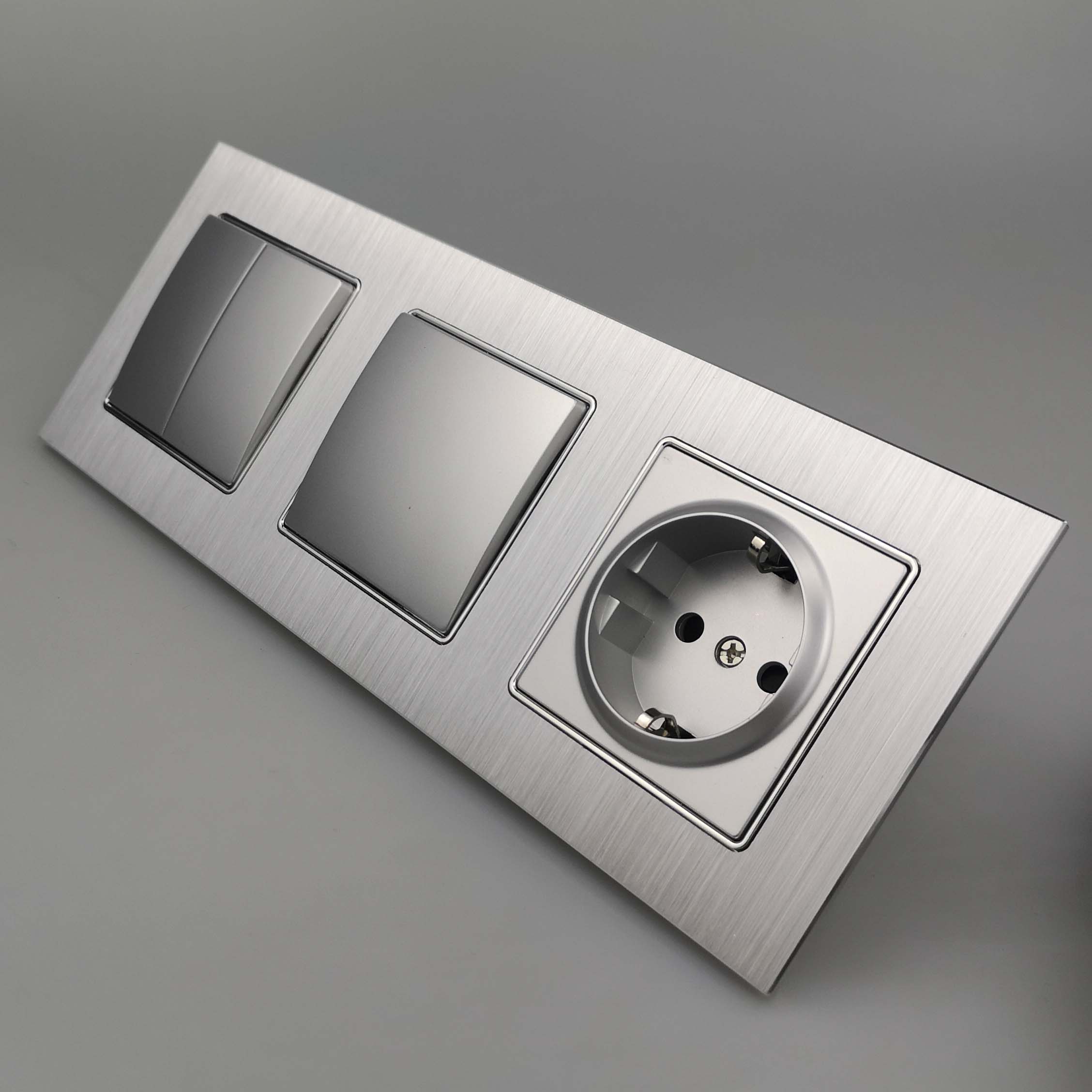 Prata moldura de metal da ue i - Power Strip Flat avaliação e preço