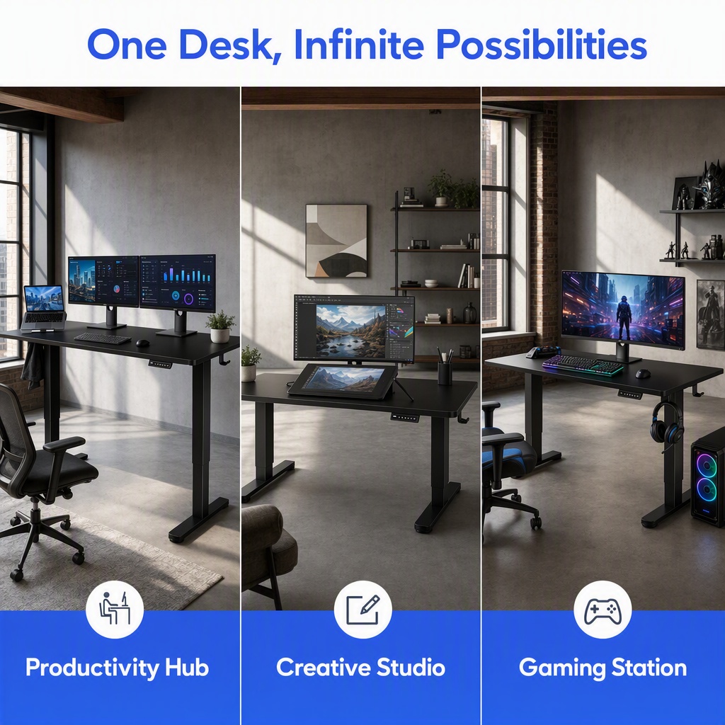 Mesa Elétrica Ajustável, Tampo - Desk Setup Height avaliação e preço