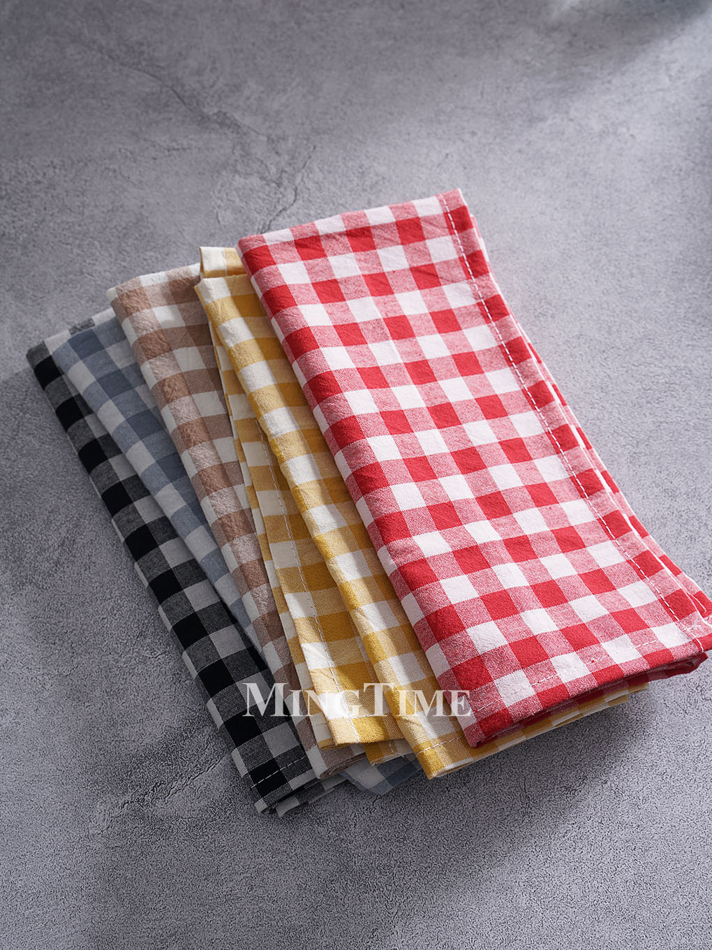 Guardanapo de Gingham 42cm X 4 - Yellow Desk Setup avaliação e preço