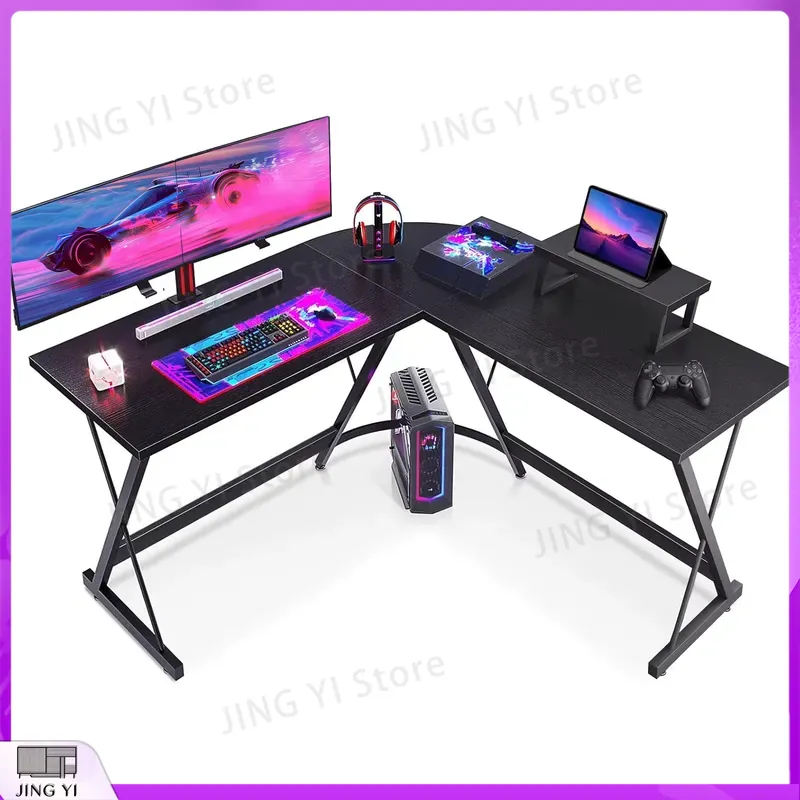 Mesa de Jogos em Forma de L co - Desk Setup No Computer avaliação e preço