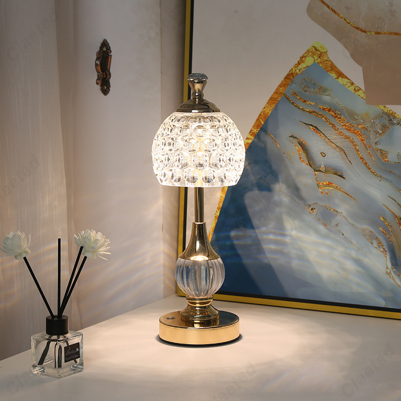 2023 novo metal cristal acríli - Yellow Desk Setup avaliação e preço