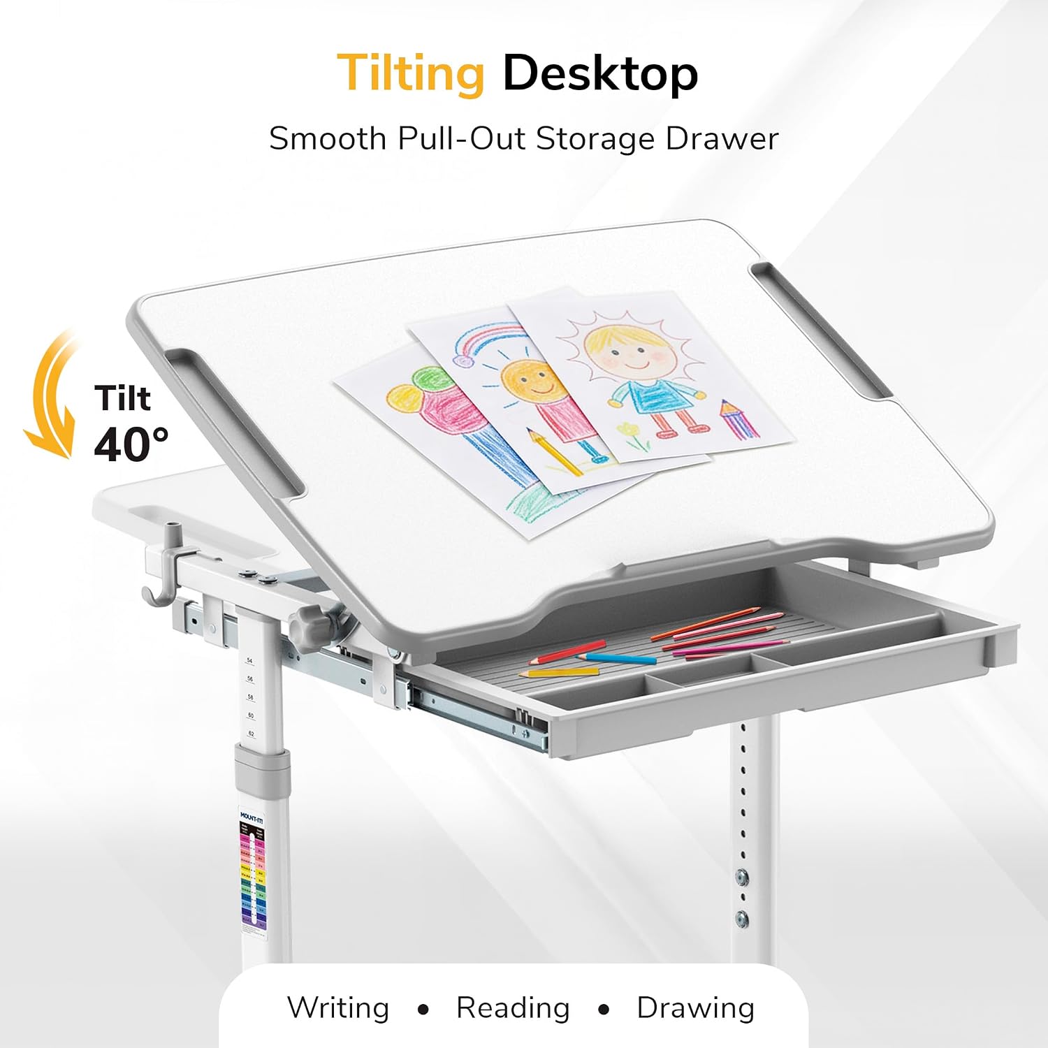 Conjunto de mesa e cadeira inf - Desk Setup Height avaliação e preço