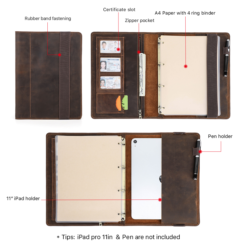 Luxo retro negócios a4 caderno - Ring Binder Box avaliação e preço